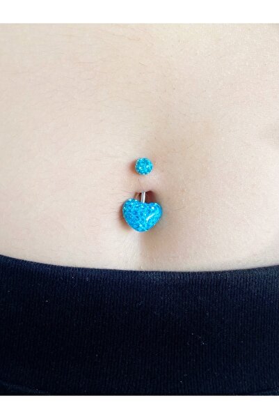 Arescollection 316 L Cerrahi Çelik Şambala Kalp Göbek Piercingi