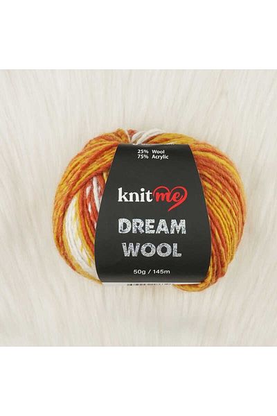 knitme Dream Wool Μειγμα Ίνας Χειροποίητης Πλέξης %25 Μαλλί %75 Ακρυλικό 50 Gr, 145 Mt