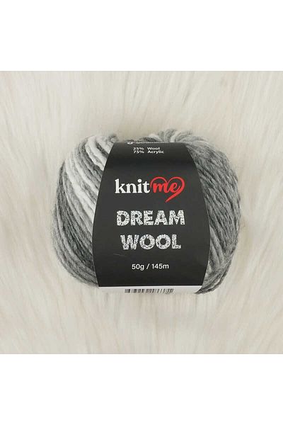 knitme Dream Wool Μειγμα Ίνας Χειροποίητης Πλέξης %25 Μαλλί %75 Ακρυλικό 50 Gr, 145 Mt