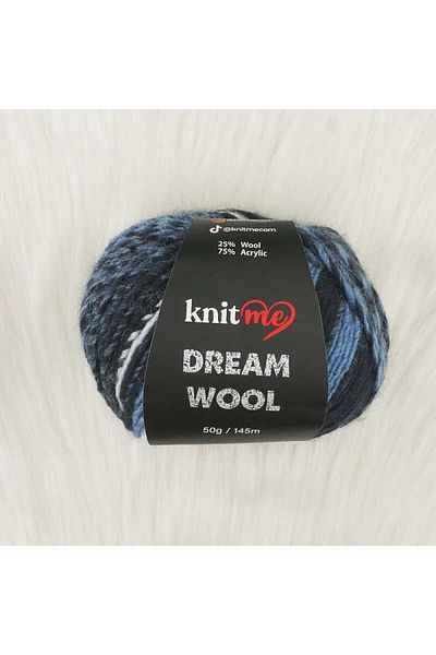 knitme Dream Wool Μειγμα Ίνας Χειροποίητης Πλέξης %25 Μαλλί %75 Ακρυλικό 50 Gr, 145 Mt