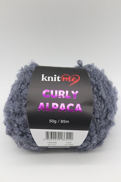 knitme Curly Alpaca - Μαλακό βελούδινο σχοινί με σγουρή υφή με μίξη από αλπακά και μαλλί