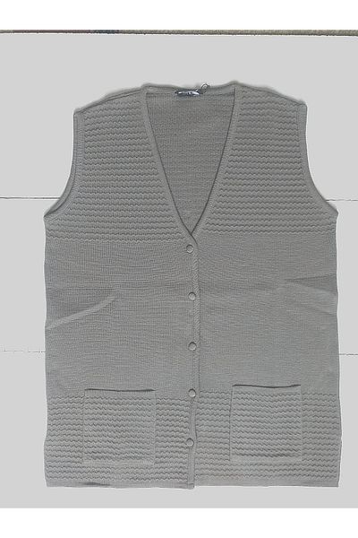 anne moda ankara Wool Blended Single Color Winter Steel Knitted Knitwear 1st Quality Mother Vest