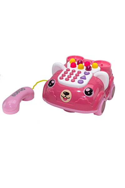 Erzi Sevimli Telefon Işıklı Sesli Klasik Telefon Pembe