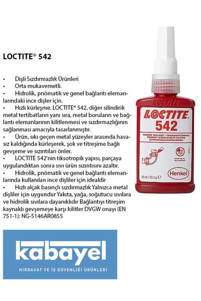 Henkel Loctite 542 Dişli Sızdırmazlık Ürünü 50 Ml