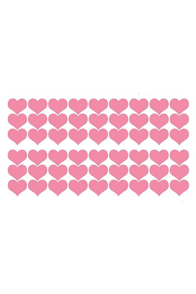 anka design Sticker Heart - 55 Pieces - (PINK) 2.5cm