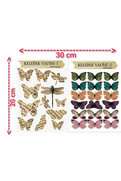 baddin aksesuar 30 قطعة وادي الفراشة الشفاف 1 و 2 نموذج مجلة سكرابوك خمر