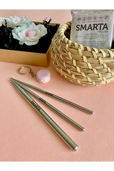 hobi market art Smarta Polymer Clay Dough Modeling Shaper Set Metal 3-Piece