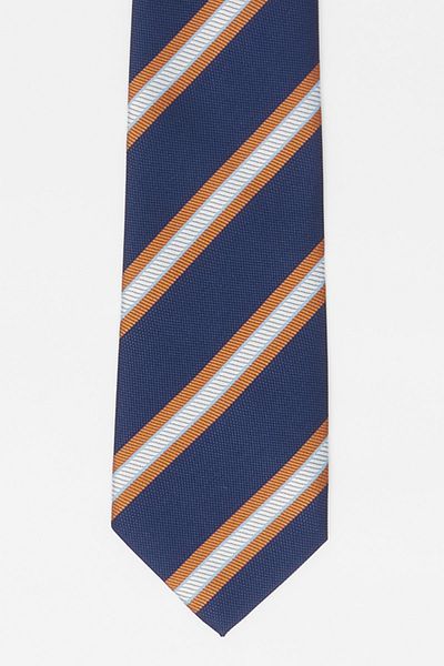 ALTINYILDIZ CLASSICS Men's Navy Blue-Brown Patterned Navy Brown Classic Tie