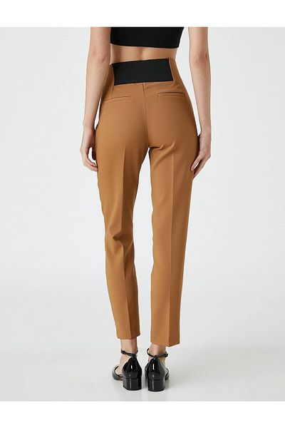 Koton 3sak40148uw Damen-Canvas-Hose, Braun