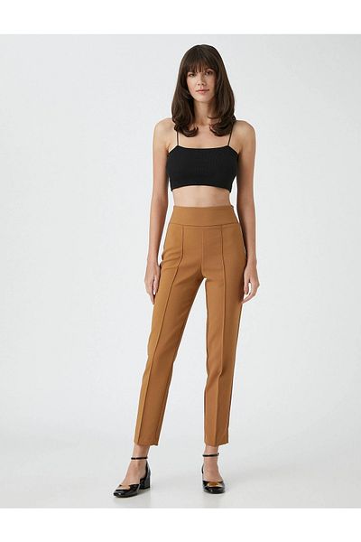 Koton 3sak40148uw Damen-Canvas-Hose, Braun