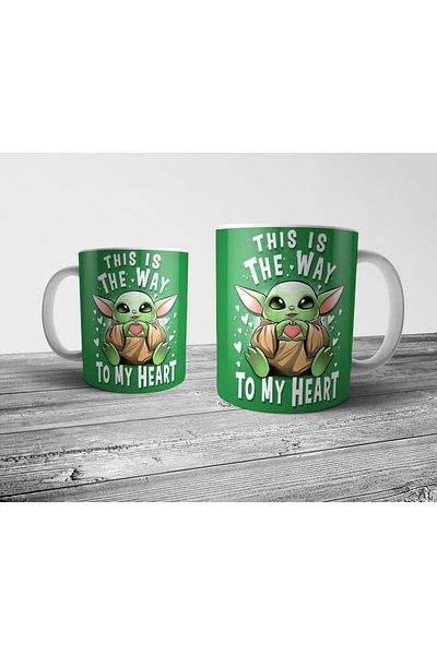 Pixxa Mandalorian Baby Yoda Grogu This Is The Way - كوب عزيزي موديل 1