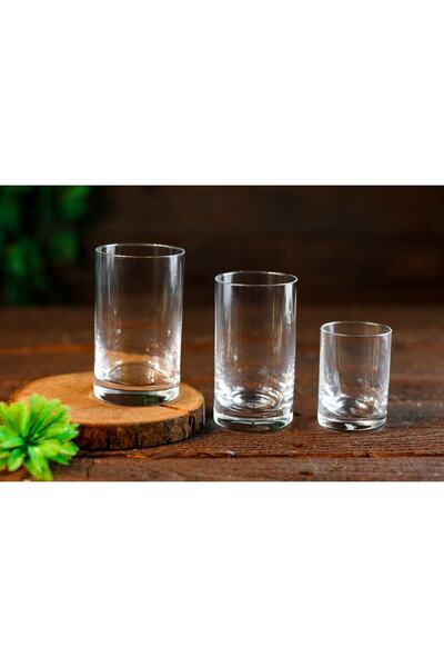 Bohemia Kristal 18'li Kahve Yanı Su Bardak Seti 105 ml 190 ml 220 ml