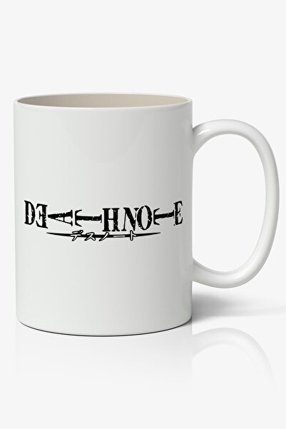 Anime Marketi كوب أنيمي من البورسلين الأبيض مع شعار مذكرة الموت