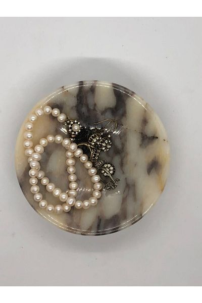Sümeyra Marble Art Сапунерка от естествен многоцветен мрамор от масив
