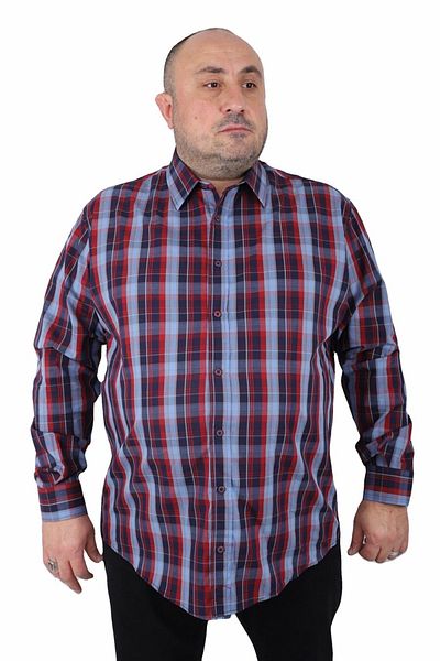 MocGrande Ανδρικό πουκάμισο μεγάλου μεγέθους Estacional 23373 Navy Blue