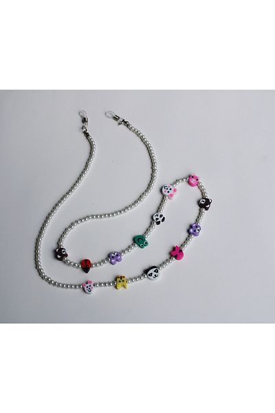 çınar bahçesi Cute Animals - Glasses Chain with Pearls - (length 70cm - 75cm)