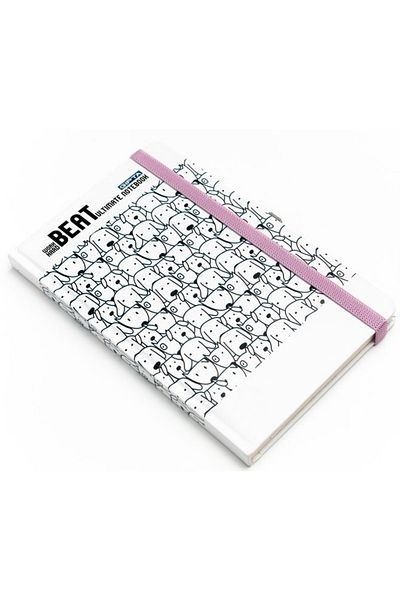 Gıpta غطاء صلب بخياطة خيط Beat 120 صفحة دفتر ملاحظات مبطن -( 13x21)