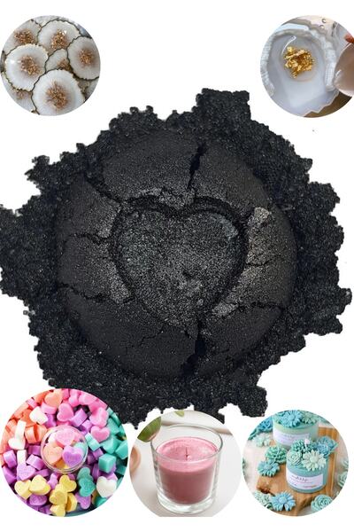 Sirius Hobi Epoksi Reçine Mica Powder Inci Sedefli Pigment 4-5 Gr Black