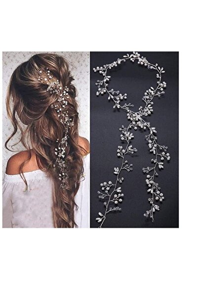 bba new trend 40 cm duga frizura, biserna duga kruna, svadbeni tiara za kosu,...