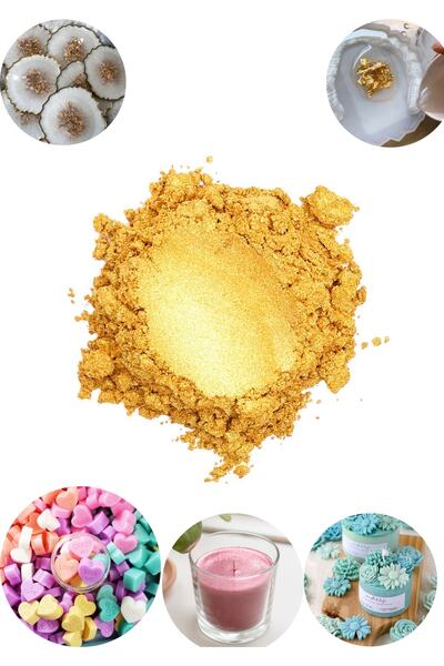 Sirius Hobi Epoksi Reçine Mica Powder Inci Sedefli Pigment 4-5 Gr Gold