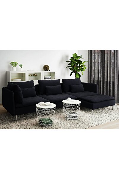 ERİZA Bella Solköşe Takımı (SİYAH) 291x151cm, Babyface 28