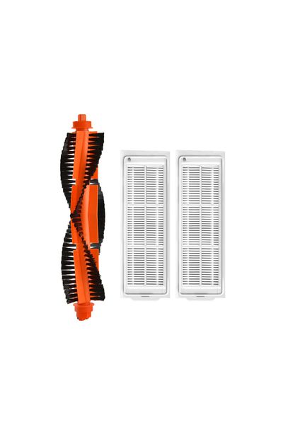 robotyedek Xiaomi Mop Pro Styj02ym (Siyaah) - فرشاة رئيسية بديلة متوافقة مع 3 قطع وفلتر Hepa