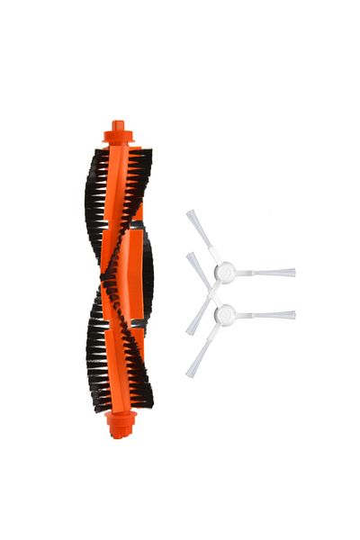 robotyedek Xiaomi Mop Pro Styj02ym (أبيض) - فرشاة بديلة رئيسية وجانبية مكونة من 3 قطع