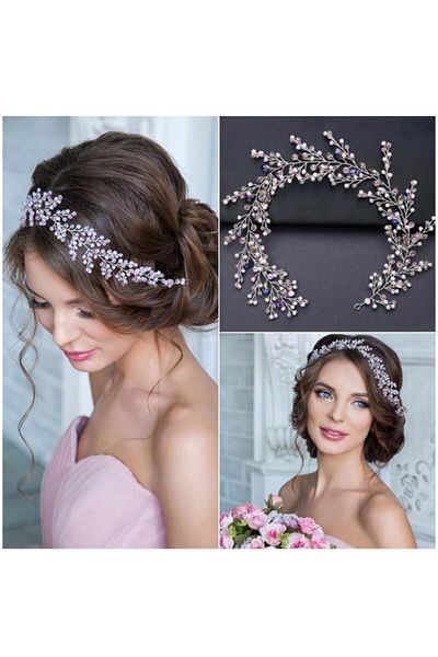 bbays new trend إكسسوار شعر الزفاف، إكسسوار شعر الزفاف بالحناء، تاج مصنوع يدويًا