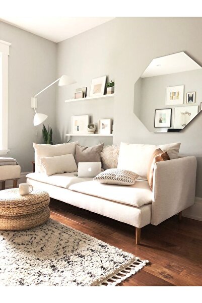 ERİZA Bella 2li Koltuk (kırık Beyaz) 198x99cm Babyface 01 (ahşap Ayak)