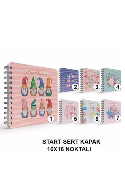 Gıpta Start Spiral Hard Cover Start 16x16 100 YpDotted