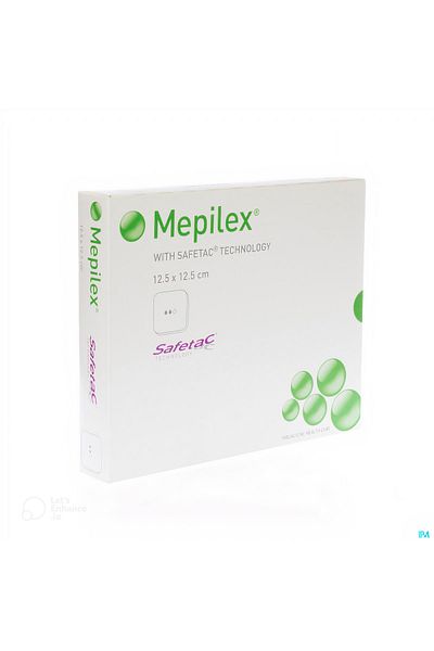 Mepilex غطاء جرح عالي الامتصاص (12,5×12,5 سم) علبة واحدة