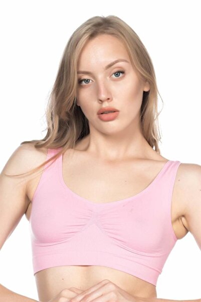 by İGP Ženski ružičasti grudnjak sa debelim naramenicama, mekani, bez podstava