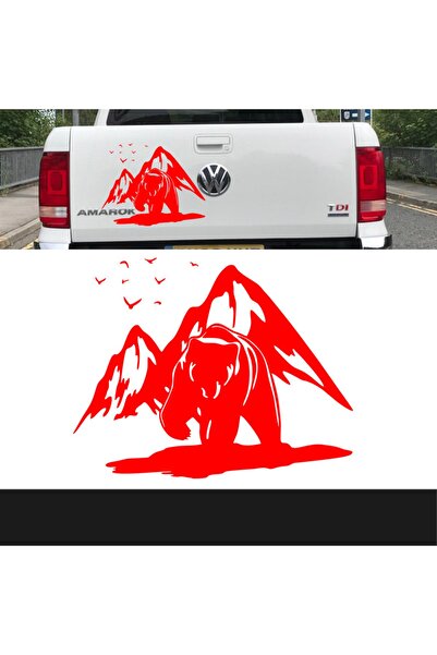 Melek Pazarı ملصق سيارة بمناظر جبلية على شكل دب مقاس 60 × 48 سم