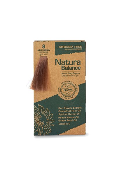 NATURABALANCE Organik Saç Boyası No:8 Açık Kumral