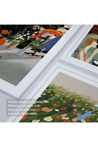 HOMEPACK Σετ ζωγραφικής 5 τεμαχίων με λευκό πλαστικοποιημένο πλαίσιο Five-002