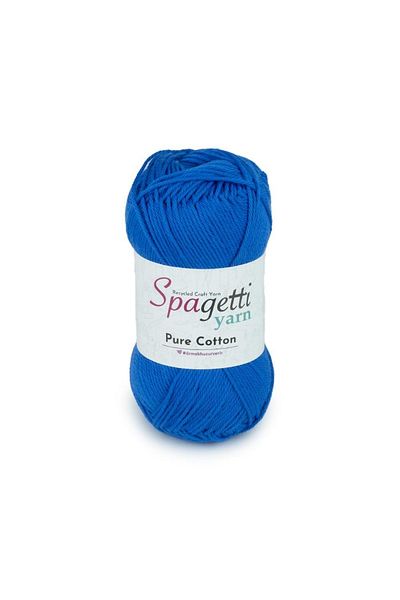 Spagettiyarn Πλεκτό νήμα από καθαρό βαμβάκι Saks Blue