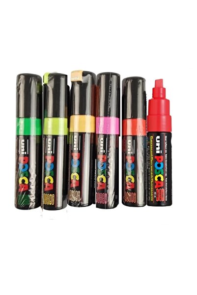 Uni Posca PC-8K Water Based Painting Marker Fluorescent Colors 6 Colors