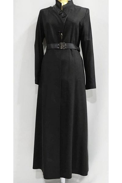 N.Y.YILDIZ Star Long Buttoned Suede Lined Mother Top Coat