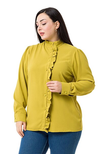 DISENTIS MODEST Πουκάμισο με επικρατέστερο γιακά μπροστά και μπλουζάκι από φιστίκι με κρυστάλλινο γιακά