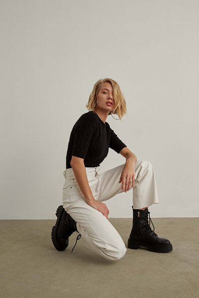 VATKALI Hose - Weiß - Boyfriend