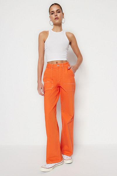 Trendyol Collection Jeans - Orange - Wide Leg