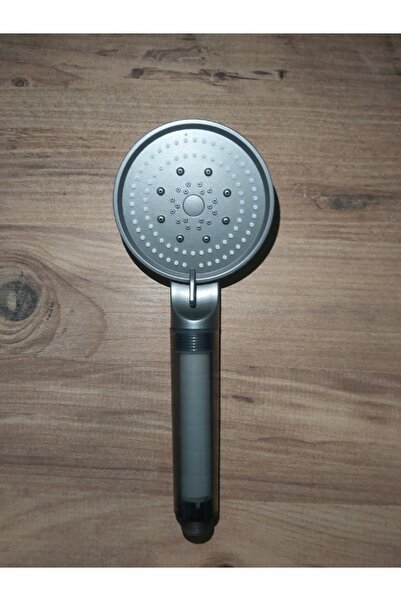 FİYU TEDARİK Antrasit Gri Spa Modlu Filtreli Duş Başlığı 5 Fonksiyonlu Duş Fi...