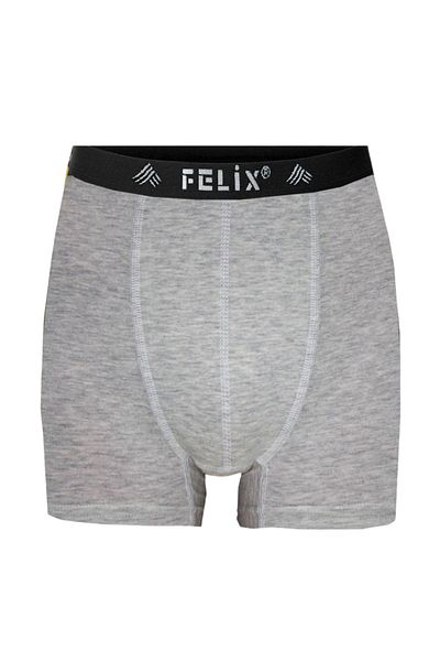 DeeAn Felix Men's Black Gray 6-Piece Box Boxer Flat Lycra Combed Cotton
