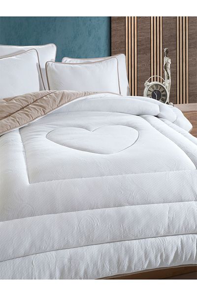 NANOSOFT King Size Amore Quilt 230 X 260 Cm - Cappuccino