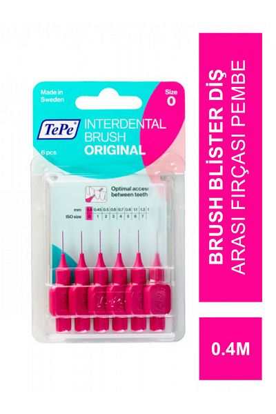TePe Blister Interface Toothbrush Pink 0.4 Mm 6 Pieces