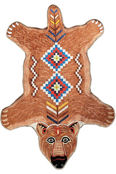 Rugs Modern Halı Mira 923 Kahverengi Ayı Figürlü Dokuma Taban Halı