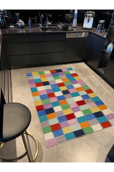 Rugs Modern Halı Χαλί με υφαντή βάση Mira 1080 με πολύχρωμο έθνικ θέμα