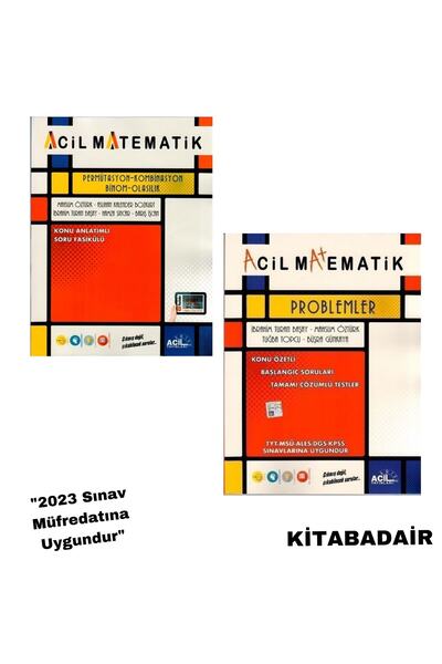 Acil Yayınları Permütasyon,kombinasyon,binom,olasılık-problemler