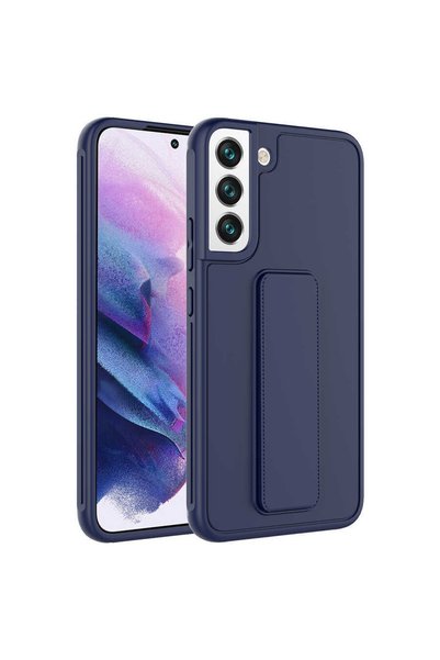 ZM STORE جراب سامسونج جالاكسي S22 بلس غطاء سيليكون ذو سطح أملس مع حامل مغناطيسي
