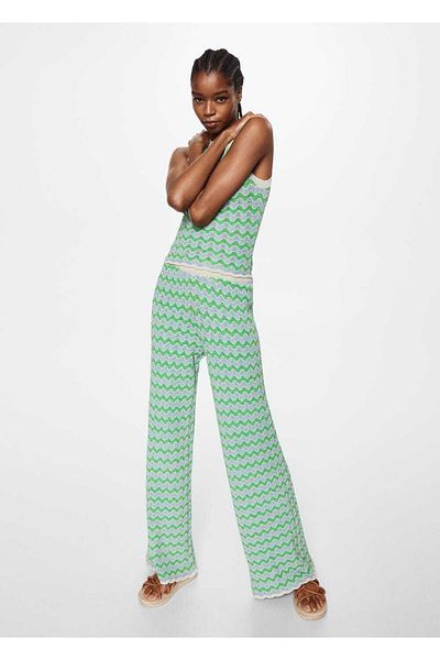 MANGO Woman Pantaloni evazați din tricotaje